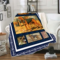 bloodhound 3d printed fleece blanket for beds hiking picnic thick quilt fashionable bedspread sherpa throw blanket