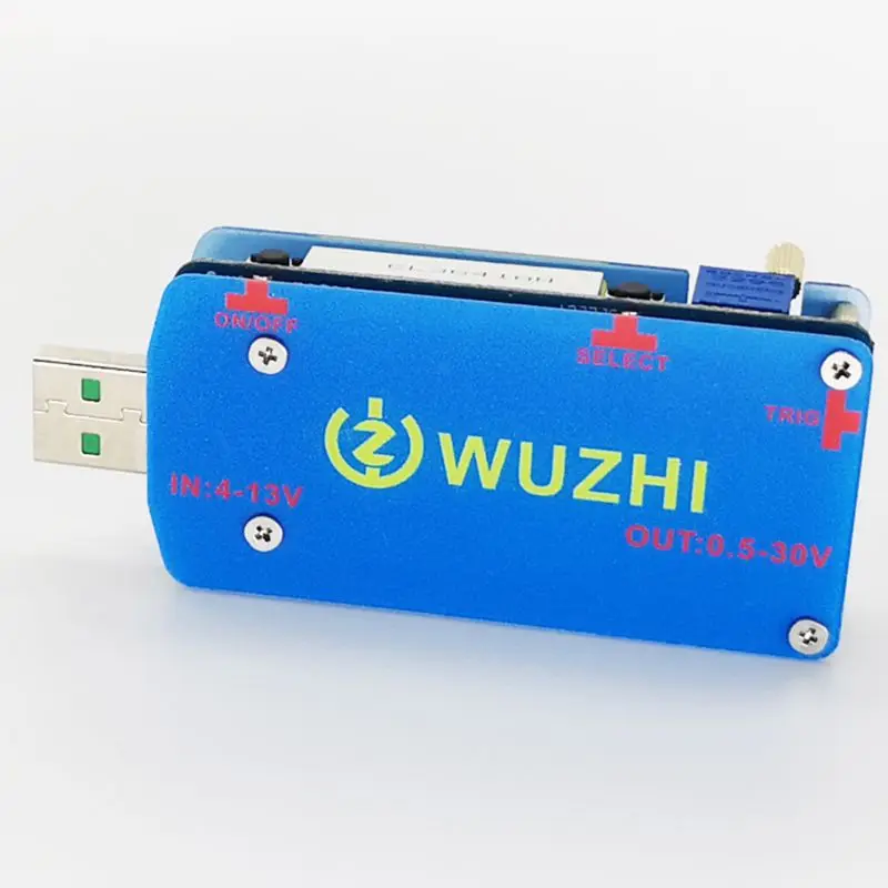 С spoof 15W USB Регулируемый понижающий источник питания 1-30V Быстрая зарядка обманка