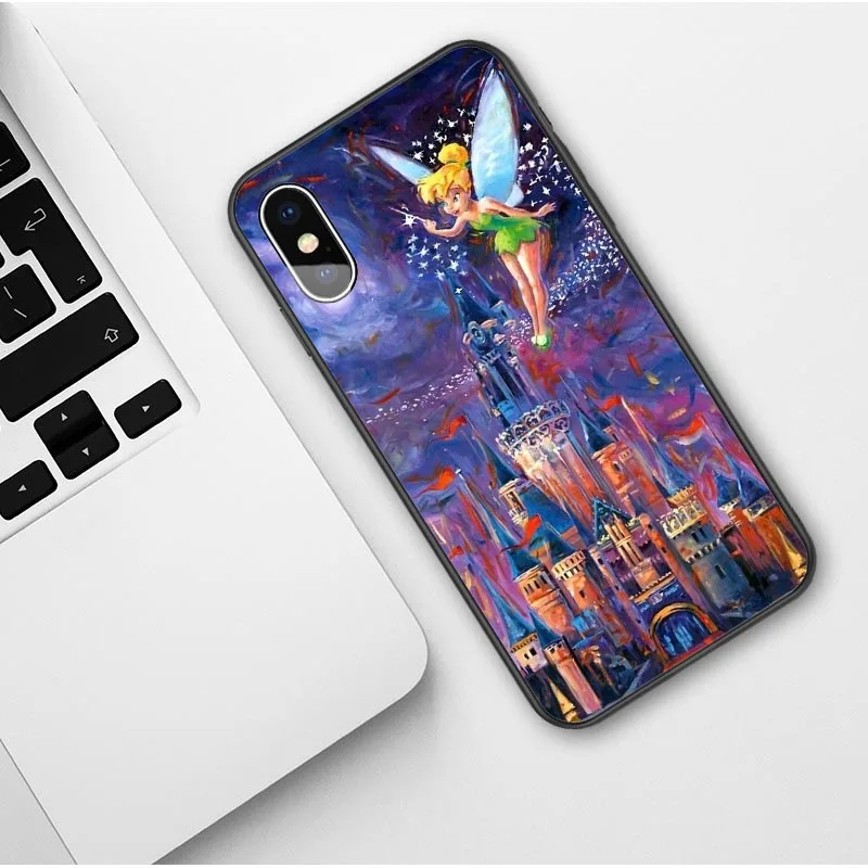 TPU Cute cartoon Stitch Soft Phone Case For iPhones 11 Pro Max Tinkerbell Cover For iPhones X 6 6S 7 8 Plus XS MAX XR Coque - Цвет: TPU