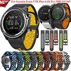 Ремешок силиконовый для наручных часов Garmin Fenix 7 7X 6 6X Pro 5 5X Plus 3HR 945