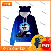 mr p cartoon sally cute cat ear kids hoodie shooting game 3d sweatshirt boy girls long sleeve jacket coat teen clothes