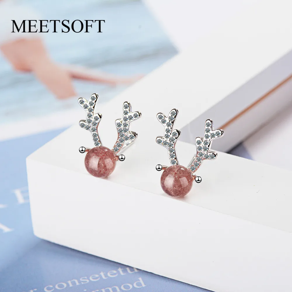 MEETSOFT посеребренные гипоаллергенные серьги-гвоздики для женщин дизайнерские