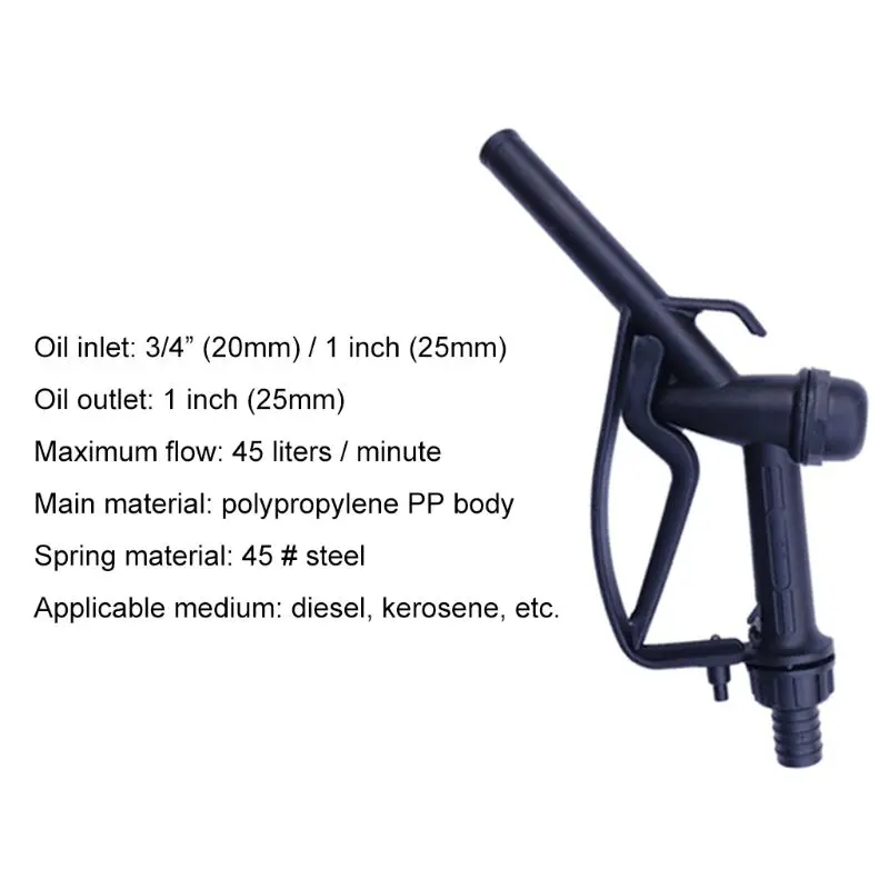 

Manual Heavy Duty Fuel Nozzle with 1" 3/4" Hook -Diesel & Gasoline Nozzle