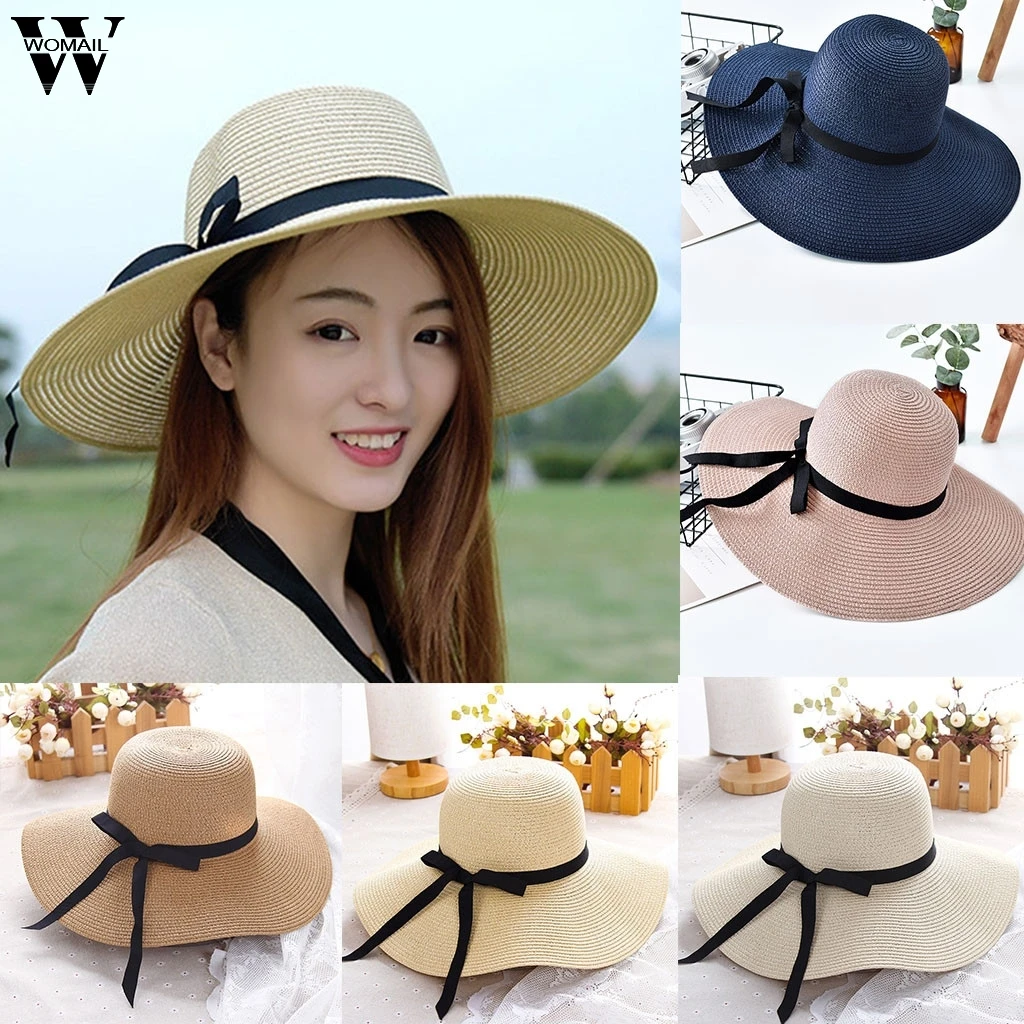 Женская шляпа с широкими полями 1 шт. Пляжная Складная Кепка гибкими женская