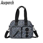 Сумка-клатч женская, нейлоновая, с ручкой сверху