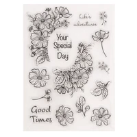 1pc good times transparent silicone stamp diy scrapbooking rubber coloring embossed diary decoration template reusable 1521cm