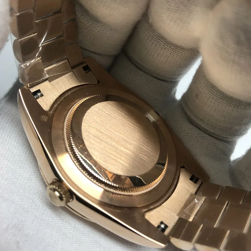 Часы мужские из нержавеющей стали Роскошные автоматические наручные розового