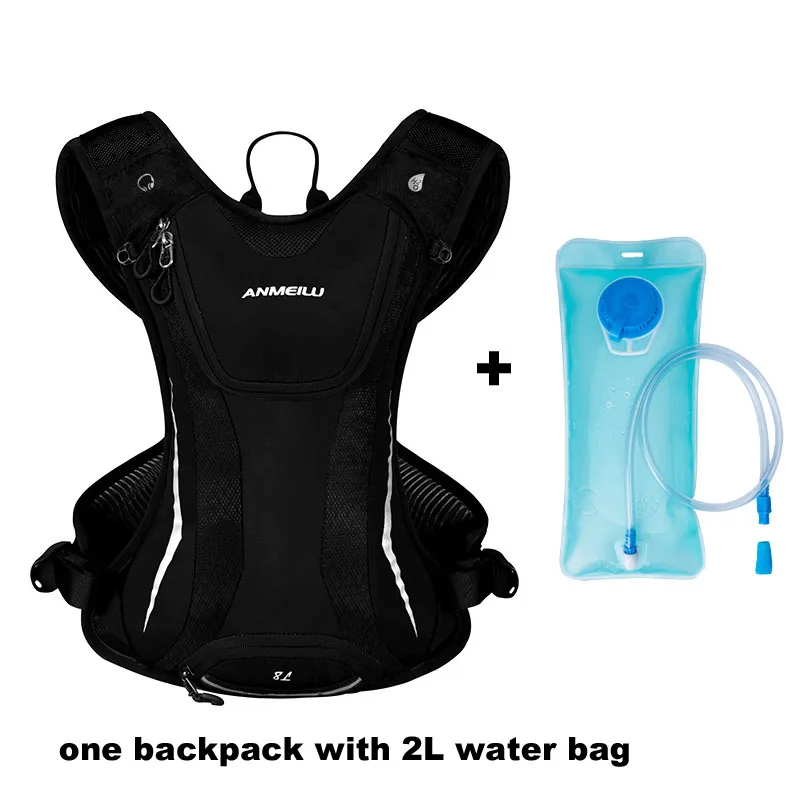 black with water bag 5L водонепроницаемый велосипедный гидратационный рюкзак, мужской рюкзак для бега на велосипеде, дышащий MTB велосипедный рюкзак без сумки для воды - Цвет: black with water bag