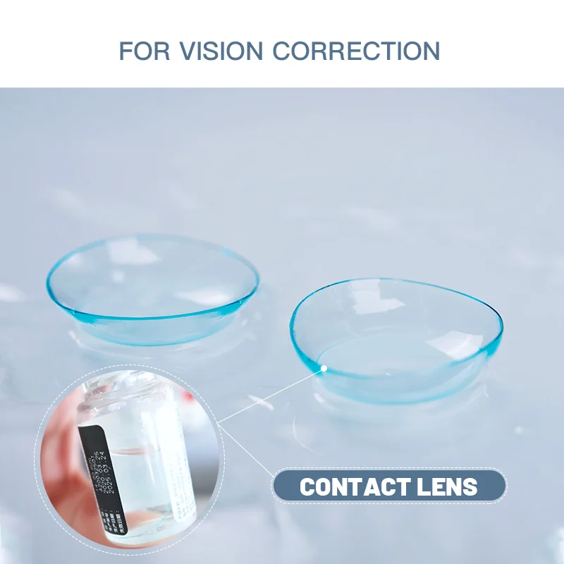 ovolook 2pcspair prescription lenses contact lenses with diopter for eyes correction with degree with free lens containers 14mm free global shipping