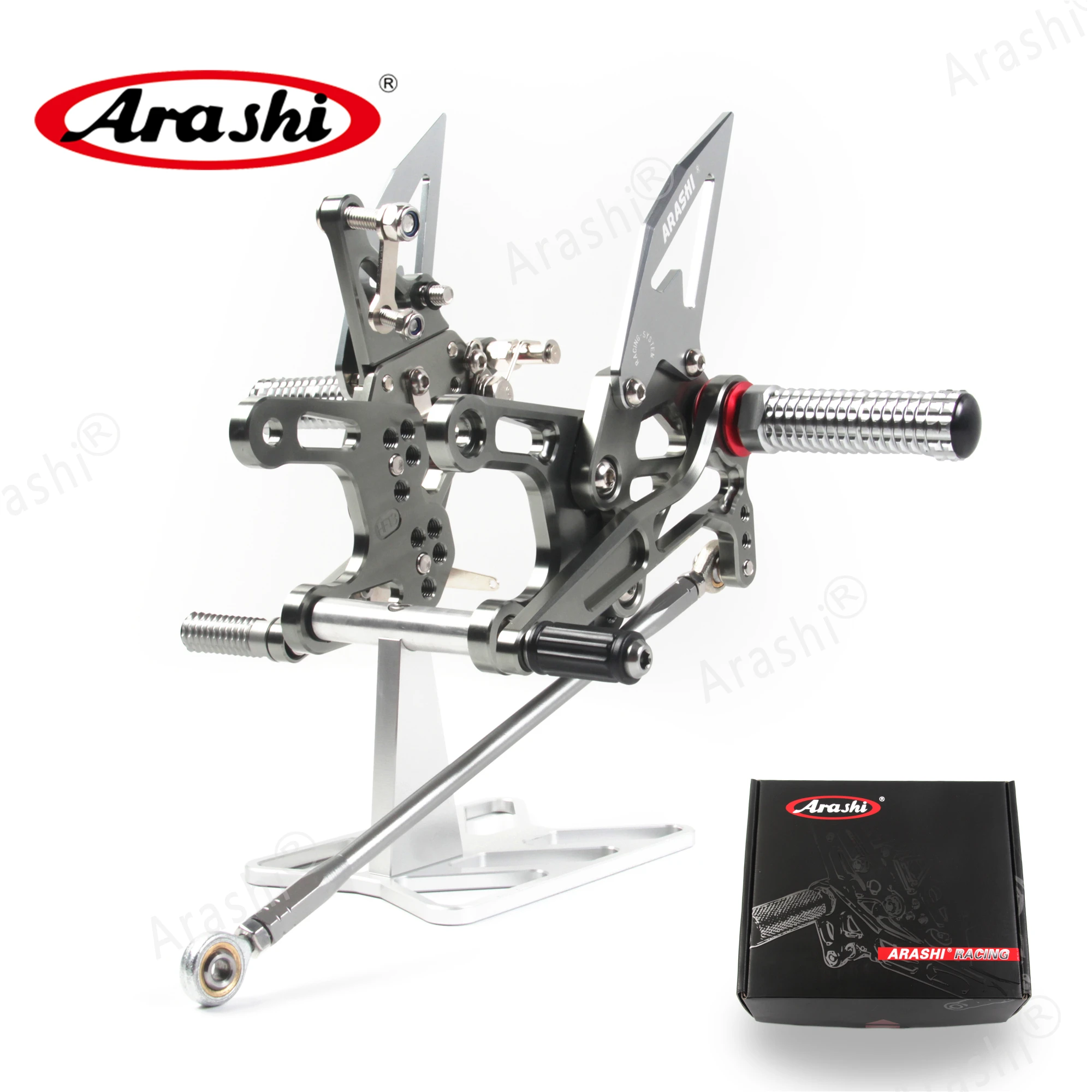 Arashi CNC Регулируемая подставка для ног ZX10R 2008 2010 Задние подножки KAWASAKI NINJA ZX 10R 2009