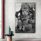 Статуя лорд Ганеша религиозная культура Индийский Бог скульптура Печать на холсте Живопись, украшение для дома картина плакат
