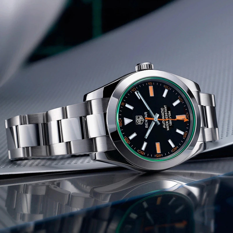 BENYAR 2023 Men Mechanical Wristwatches Stainless Steel Waterproof Sports Men Watches Top Brand Business Men Clock Reloj hombres