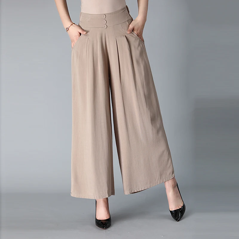 Big Size 4XL Linen Summer Capri New Casual Women Shorts Skirts High Waist Wide Leg Pleated Flex Fit Women Soft Skirt Feminina