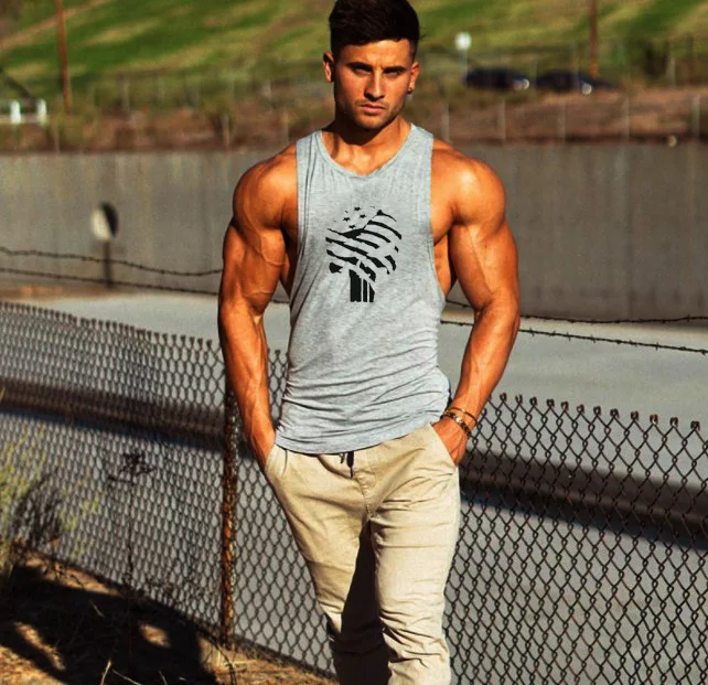 

Muscle Cotton Gym Tank Tops Men Sleeveless Tanktops For Boys Bodybuilding Clothing Undershirt Fitness Stringer workout Vest