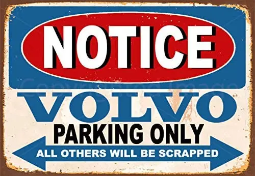 

Металлическая Жестяная Табличка Yilooom, только для парковки Volvo