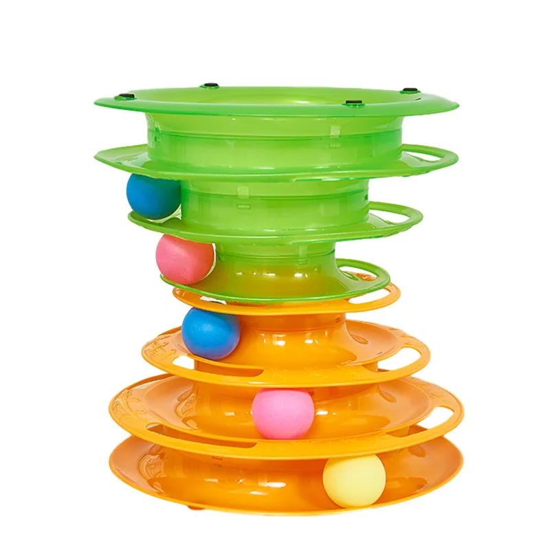 3 уровневая игрушка для домашних животных кошек интеллектуальная башня треки