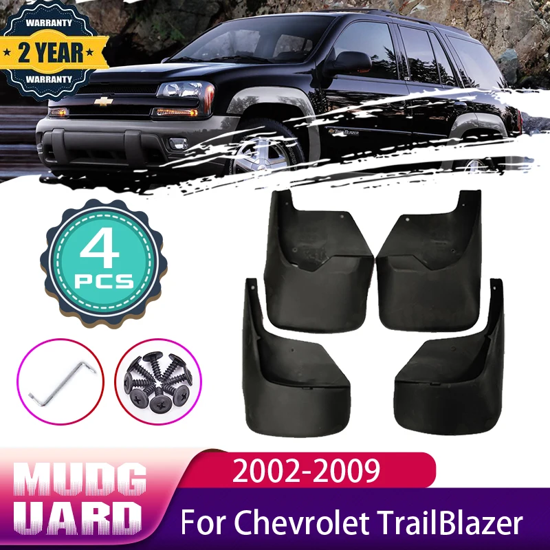 

For Chevrolet TrailBlazer 2002~2009 Front Rear Wheels Splash Mud Guards Mudflap Mudguard Fender Car Accessories 2003 2004 2008