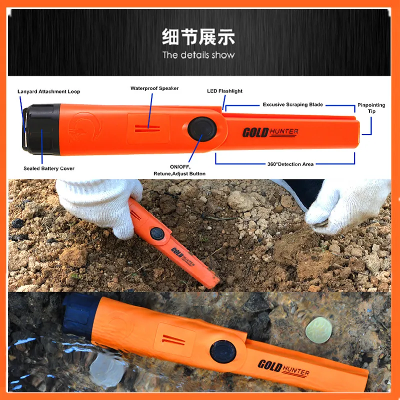 Водонепроницаемый точечный металлоискатель Gold Hunter TM ручной инструмент для