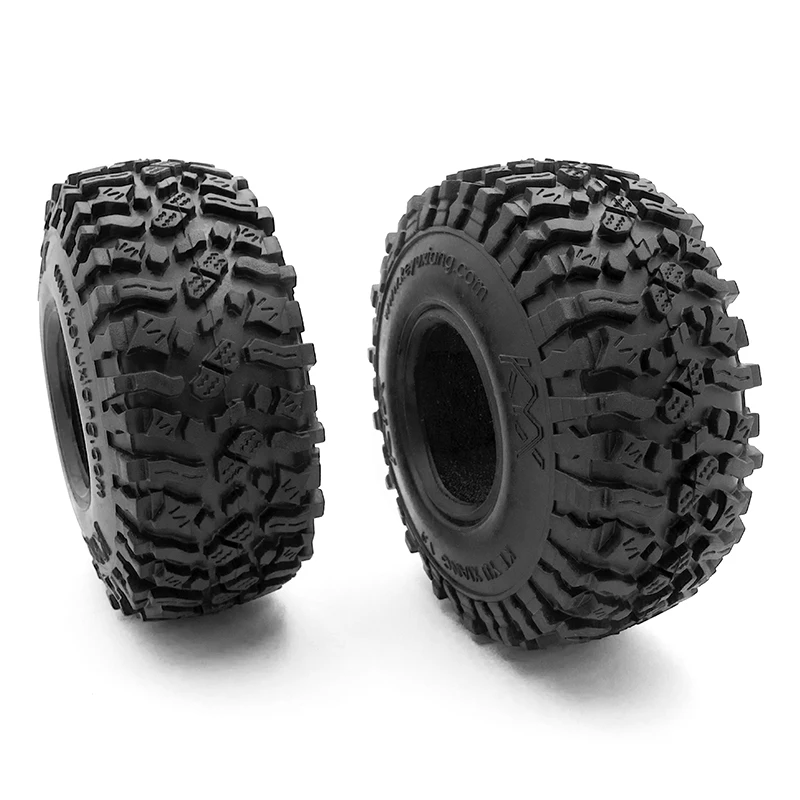 Neum&aacute;ticos de rueda de 1,9 pulgadas, 118mm x 45mm, modelo de agarre de neum&aacute;tico Rock Crawler D118mm, neum&aacute;ticos de goma con forro de esponja para coches RC 1/10-2