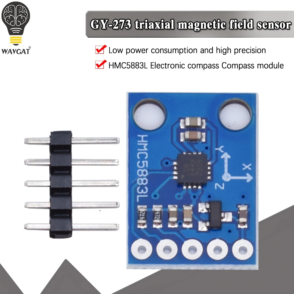 GY 273 3V 5V HMC5883L тройной оси Компас магнитометр Сенсор модуль три магнитного поля для