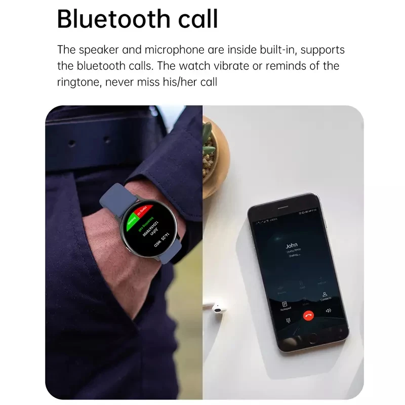 Новинка 2021 Смарт часы для мужчин и женщин с Bluetooth фитнес трекером сенсорным
