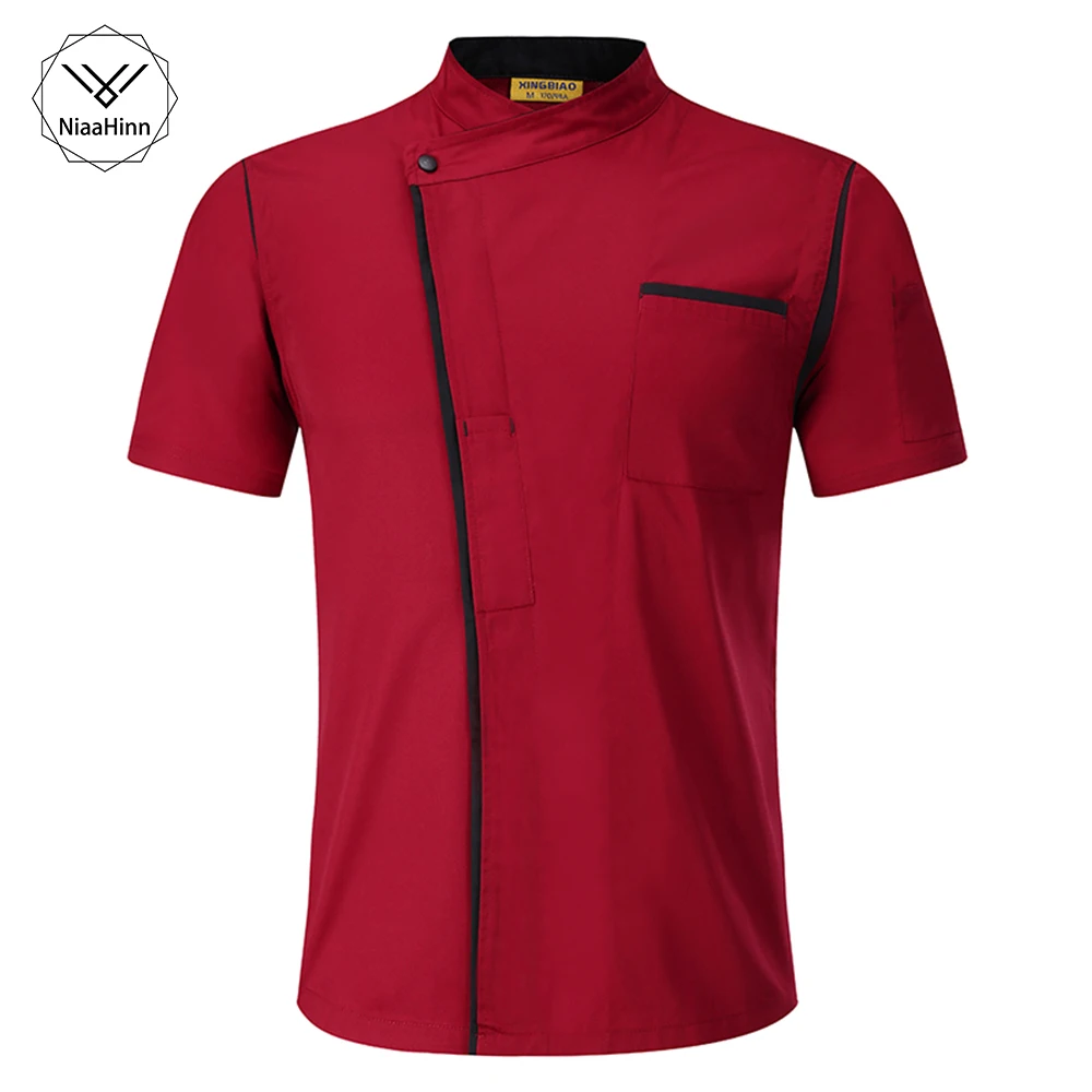 Куртка шеф повара для женщин и мужчин рубашка с коротким рукавом готовки