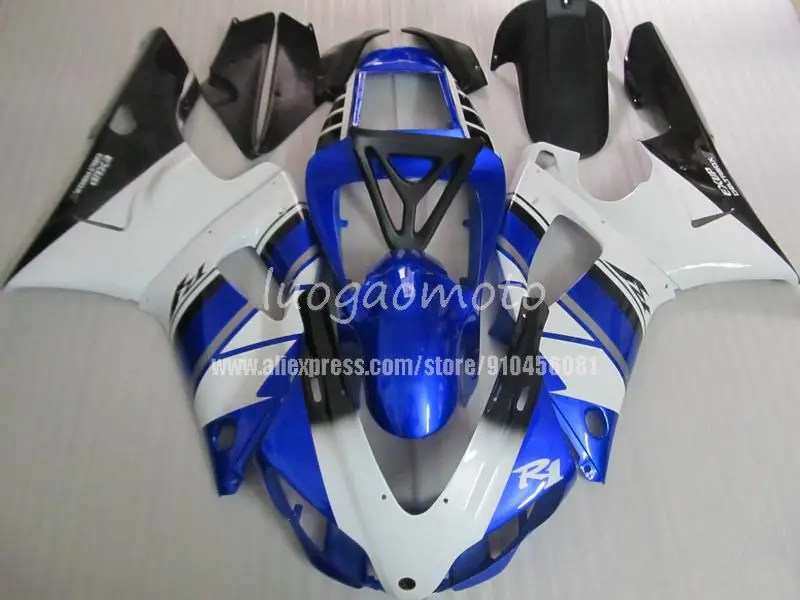 

Обвесы из АБС-пластика белого и синего цвета blk Обтекатели для Yamaha изготовленный на заказ Бесплатная YZF1000 R1 98 99 YZFR1 1998 YZF-R1 1999 мотоциклетные за...