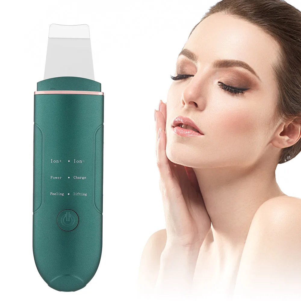 

Ultrasonic Skin Scrubber Vibration Face Spatula Blackhead Remover Facial Scrubber Shovel Clean Cavitation Peeling Facial Lifting