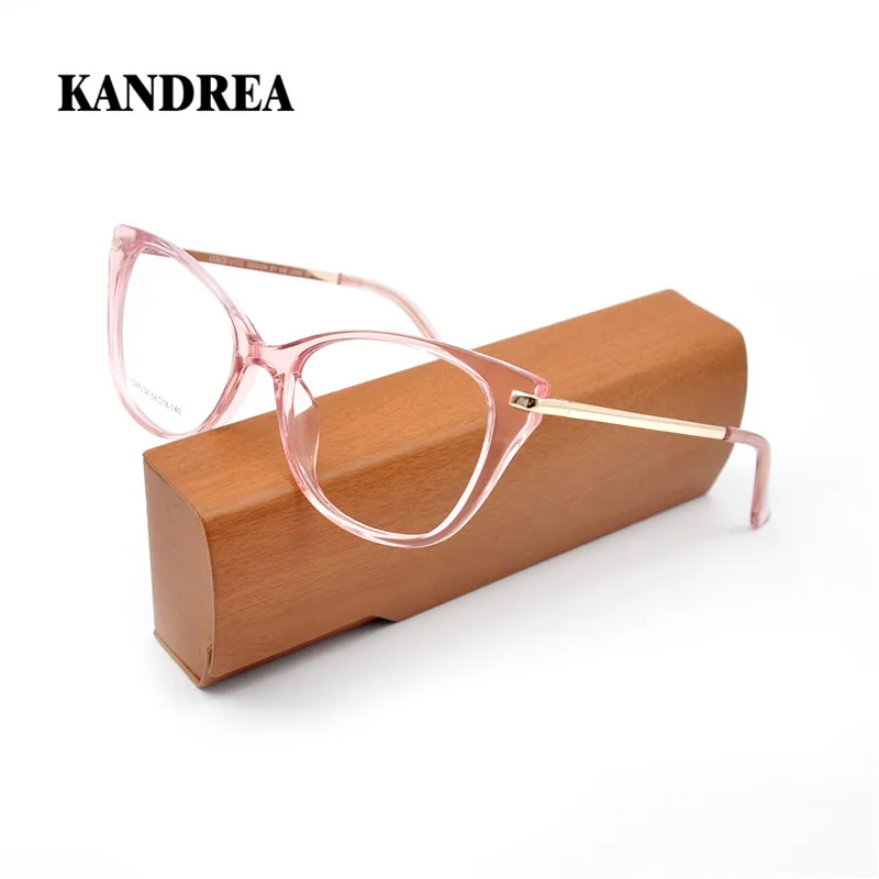 

KANDREA новые модные женские компьютерные очки оправа для очков в стиле кошачьи глаза женские прозрачные круглые TR90 прозрачные линзы негабари...