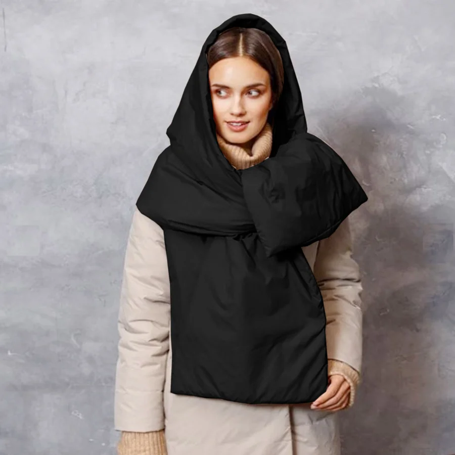 Шарф-пончо женский зимний водонепроницаемый Сверхлегкий теплый мягкий