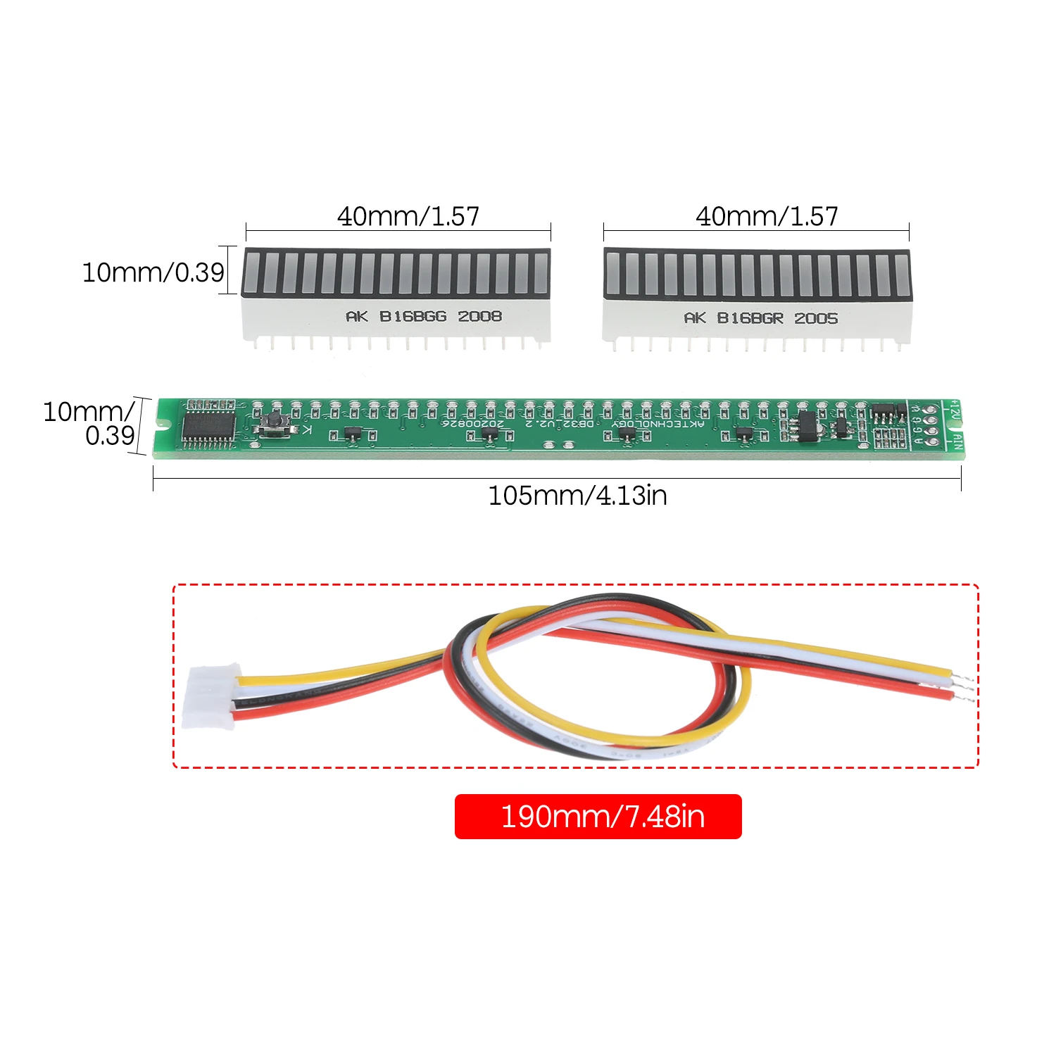 KKmoon 32 Level Indicator VU Meter Audio Stereo Amplifier Adjustable Light Speed Board Module with AGC Mode | Инструменты