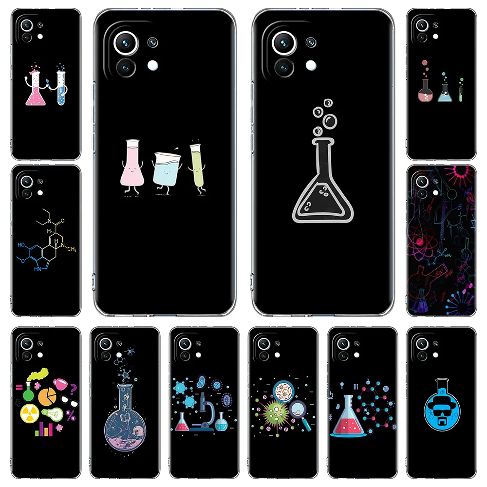 

Science Chemistry Biology Laboratory Luxury Phone Case For Xiaomi Poco X3 NFC X3 Pro M3 Soft Silicone Crystal Clear Cover Funda