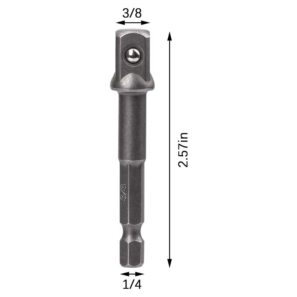 

10 Pack 3/8 Inch(10mm) Square Socket Adapter Bit Set, Impact Driver Power Bits for Automotive DIY-1/4 Hex Shank