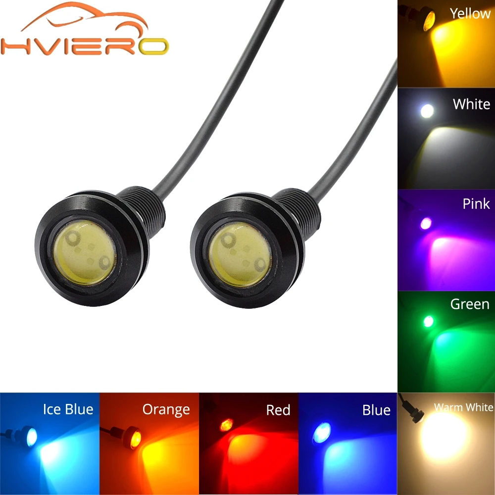 2pcs 18MM Led Eagle Eye DRL Дневной свет для фонарей Источник резервного копирования Реверсирование парковки сигнальных ламп Водонепроницаемый