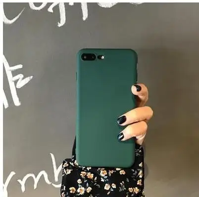 Простой однотонный чехол для смартфона мягкий силиконовый Iphone 6/6S/7 Plus Модный
