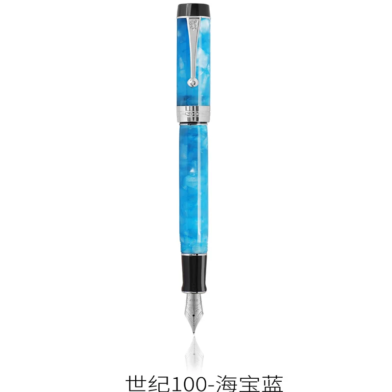 Новинка Jinhao 100 Centennial каучуковая авторучка Тонкое Перо 18KGP Золотой зажим деловая