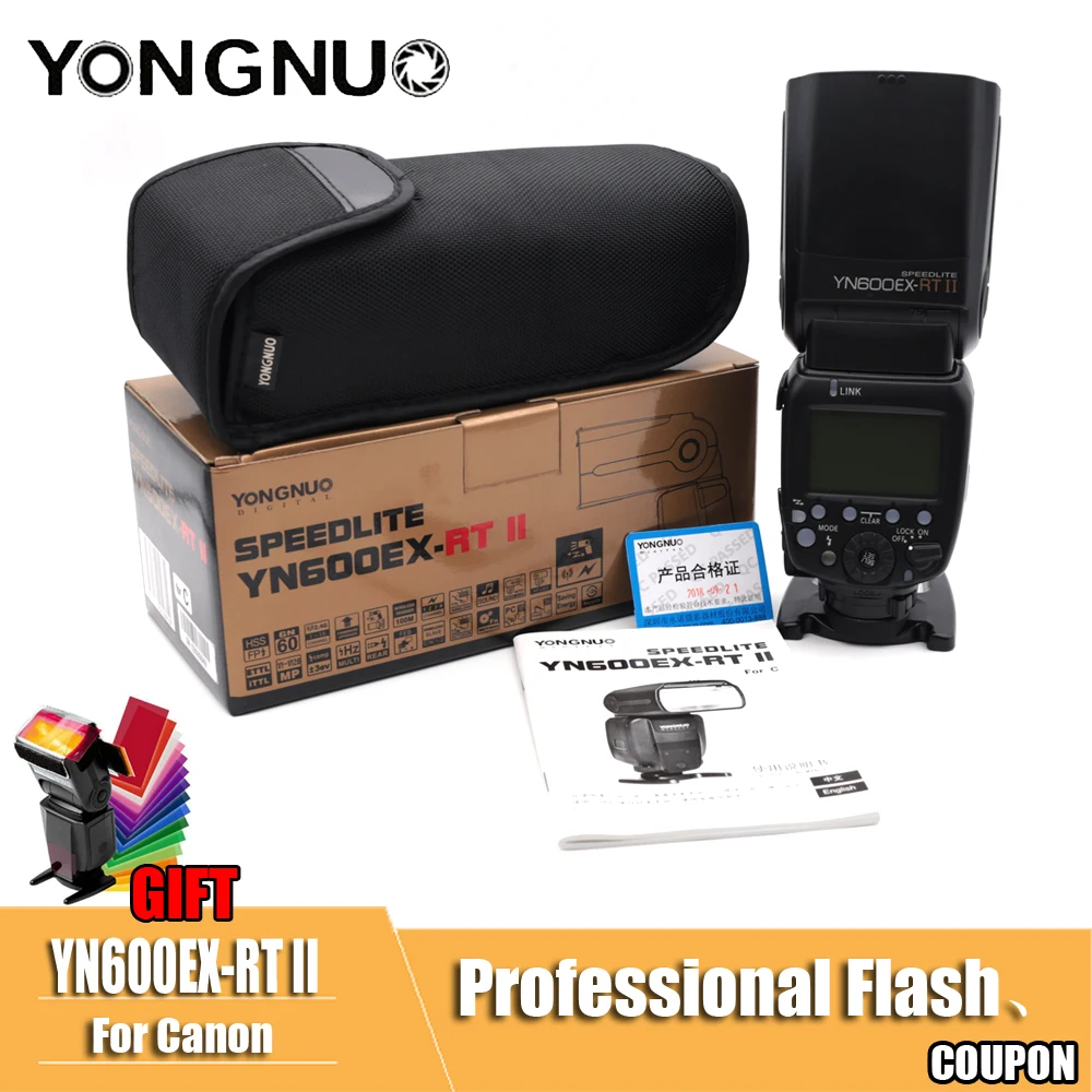 YONGNUO оригинальная YN600EX RT II 2 4G Беспроводная HSS 1/8000s Master ttl вспышка Speedlite для камеры