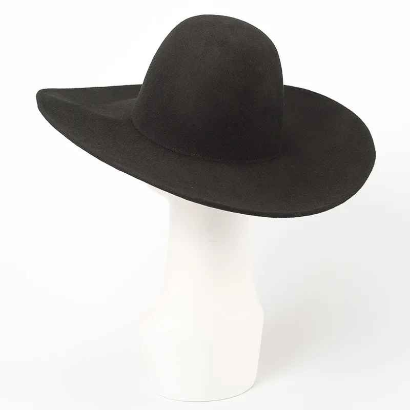 01909-HH8129 high top black wool  formal  fedoras  hat  men women leisure panama jazz hat