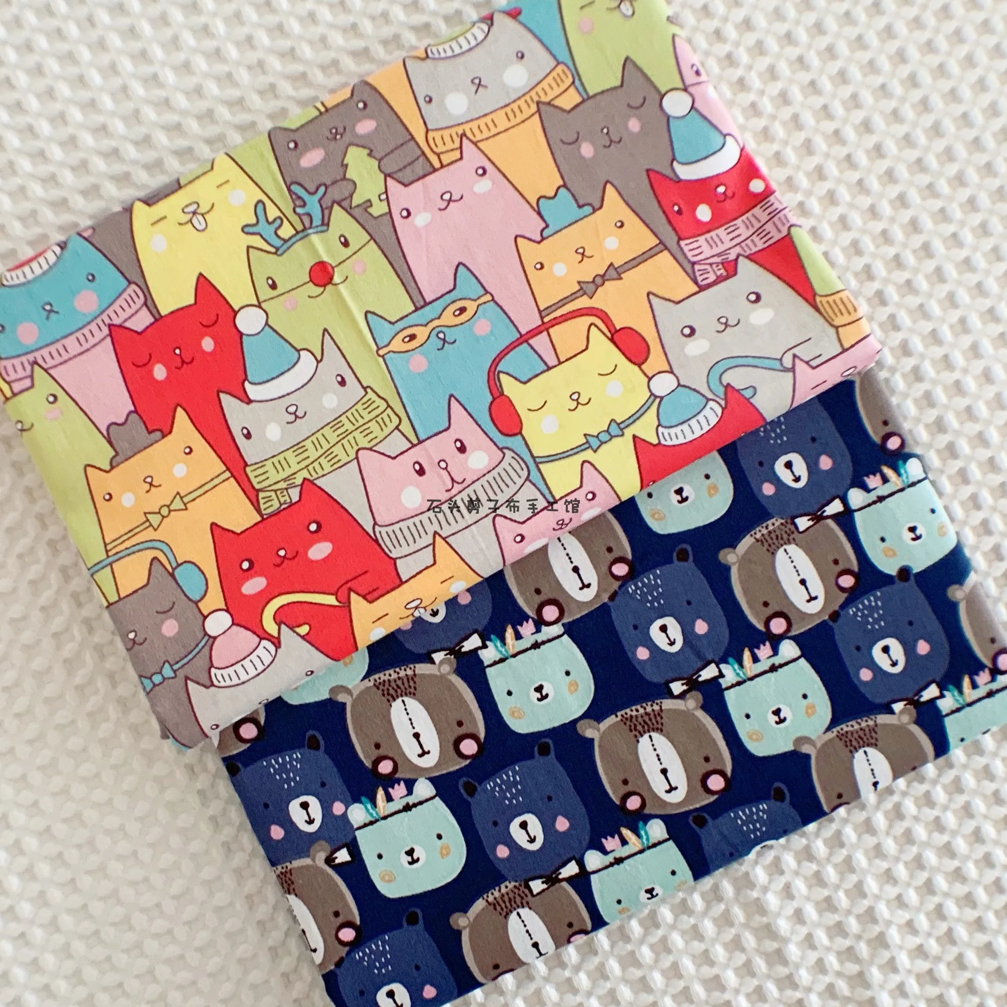 

50cm*140cm Twill Cotton Cartoon Cat Printed Fabric Sewing Material Quilting Patchwork Needlework DIY Handmade Cloth Bag