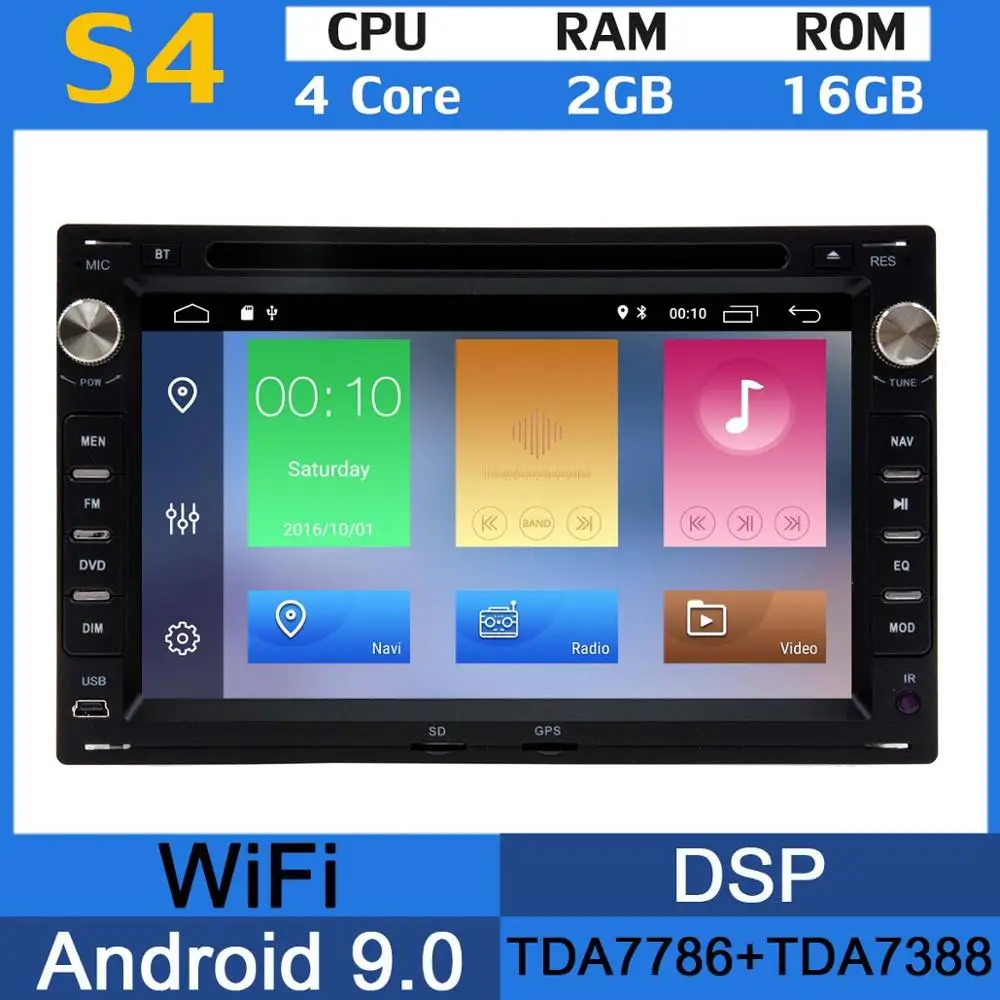 4Core 2G RAM 16G ROM " Android 9,0 PX6 4G+ 64G Автомобильный DVD для шкода Octavia VW Volkswagen для Golf, jetta, POLO SHARAN Passat b5 Golf T4 T5 Seat Ibiza Radio gps - Цвет: 4Core 2G RAM 16G ROM