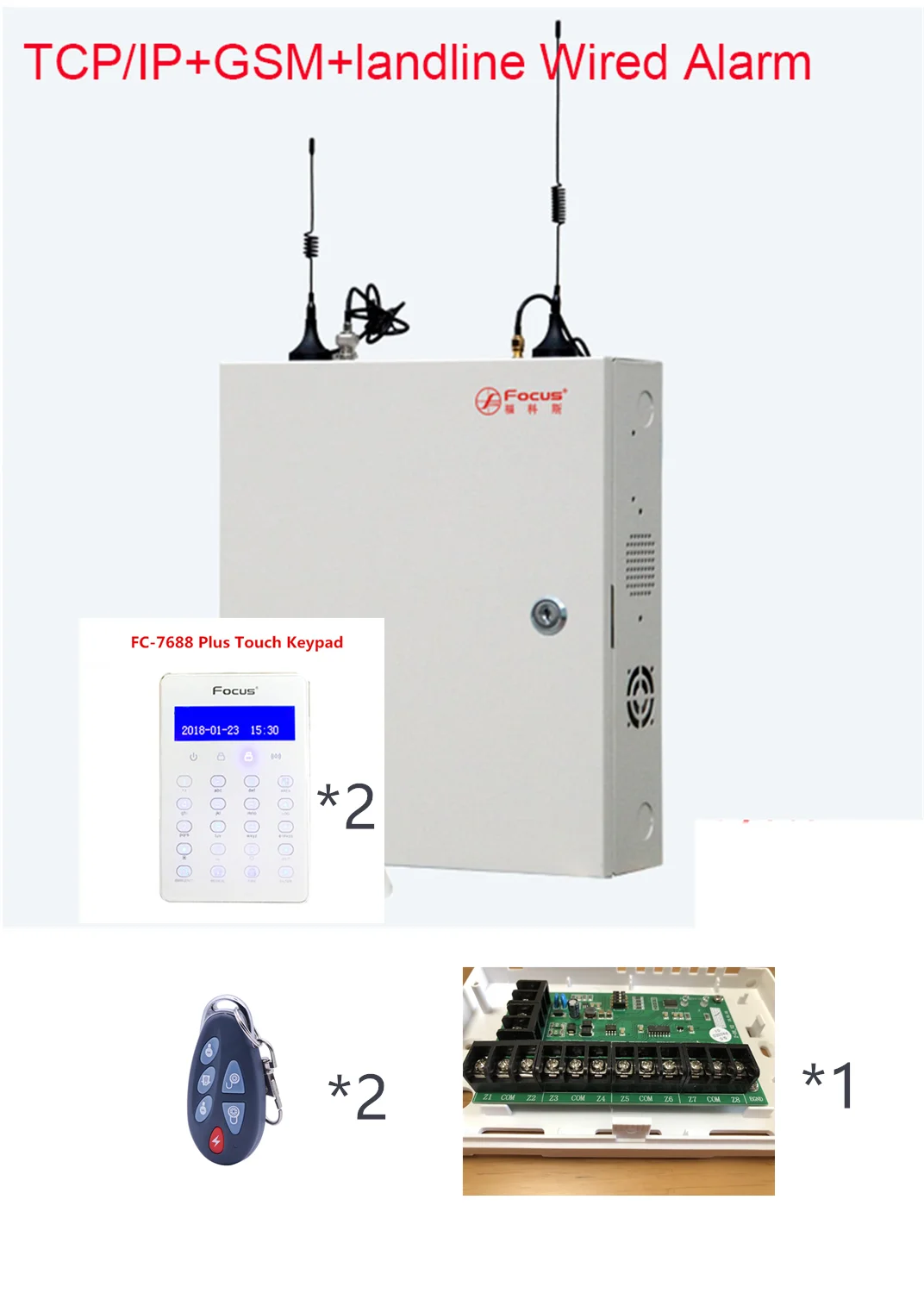 

DIY Industrial Metal Box Wired Alarm TCP IP Alarm Smart Home GSM Alarm System 96 wired zone With WebIE and App Control