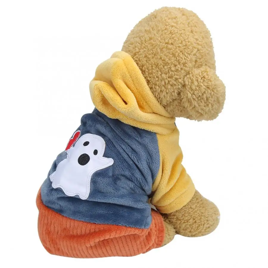 Фланелевая одежда для домашних животных на Хэллоуин мягкий костюм сохраняющий