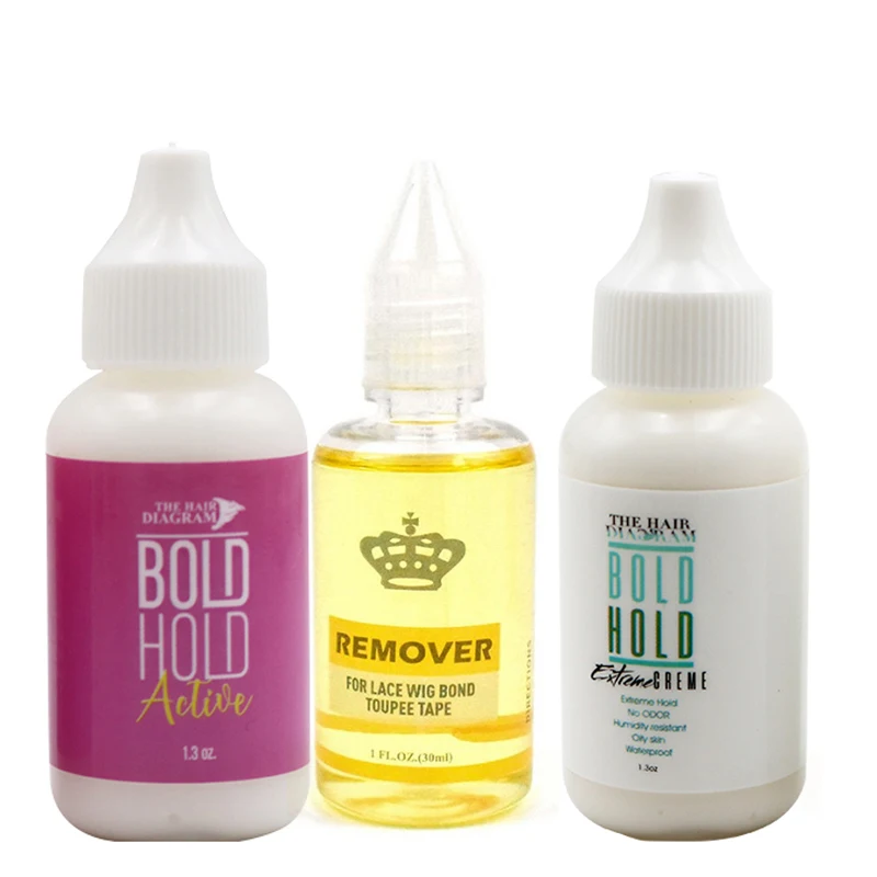 

38ml Bold Hold Pink Extreme Cream Lace Wig Glue Waterproof Adhesive Hair System Glue and remover For Lace Wigs and Hair closure