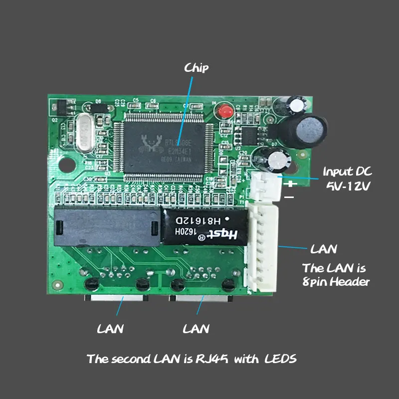 Машина для расширения 3 портов ethernet коммутатор 10/100 Мбит/с RJ45 UTP меди и 1 шт. 1*8