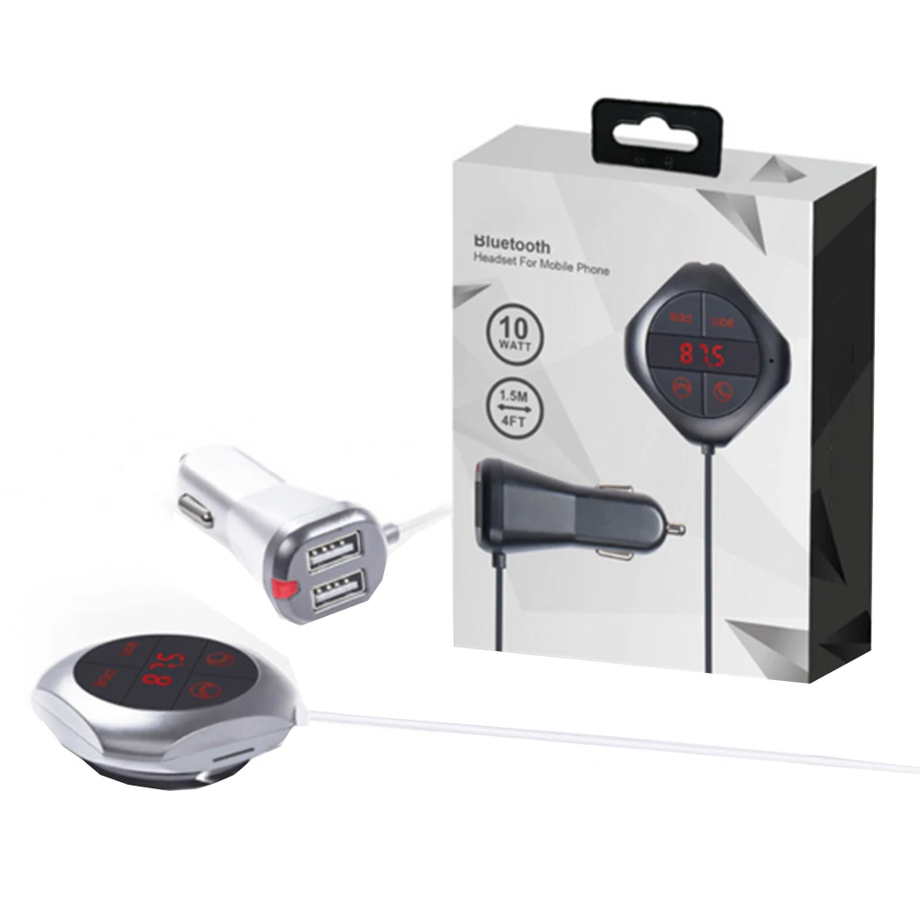 Автомобильный комплект громкой связи Q7S Bluetooth FM-передатчик аудио Музыка MP3/WMA