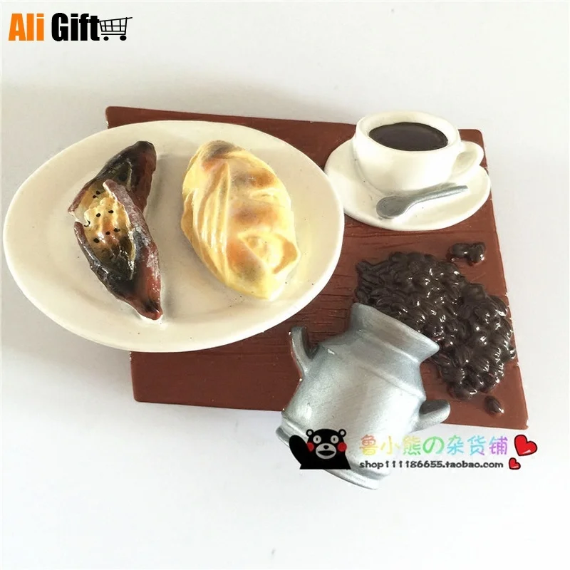 3D Resin Simulation Food Fridge Magnet Afternoon Tea Souvenir Kitchen Tool Decoration Message Post Sticker | Дом и сад