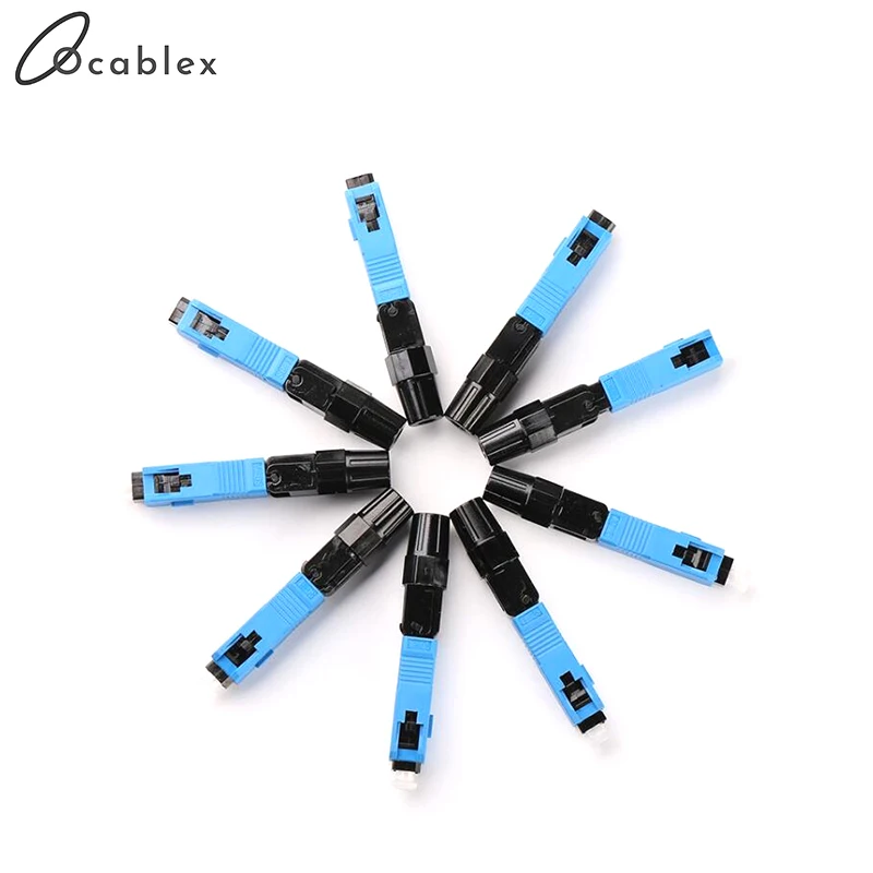 100 шт. FTTH SC UPC одномодовый волоконно оптический быстрый соединитель Быстрый