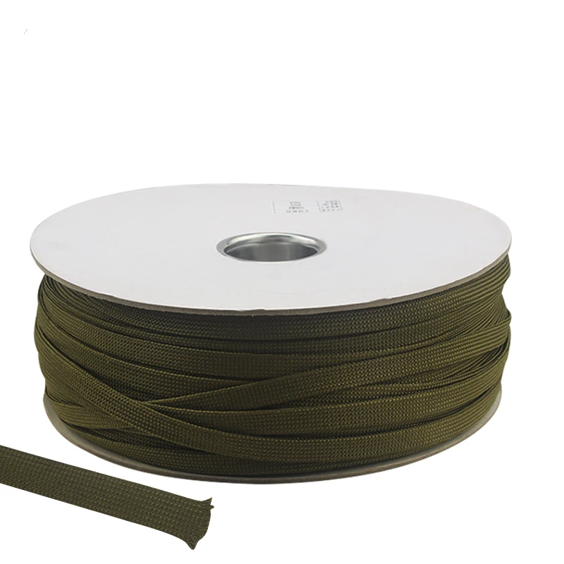 Army Green Cotton Audio Cable Net Shock Absorbing Mesh Audio