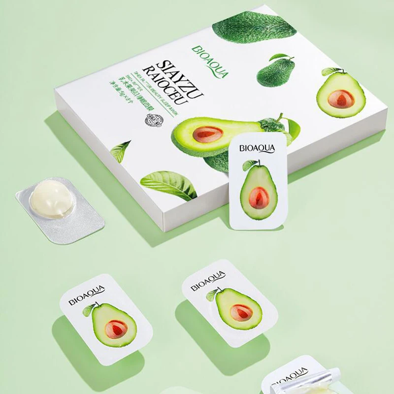 8pcs/Set Shea Butter Beauty Pudding Mask Deep Moisturizing And Shrinking Pores Brightening Skin Tone No-Clean Sleep Facial - купить по