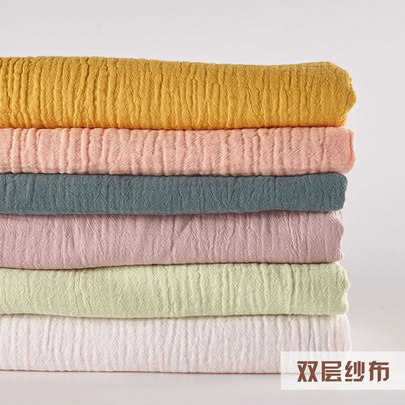 Двухслойная марлевая ткань из хлопка и крепа для детских пеленок или банных